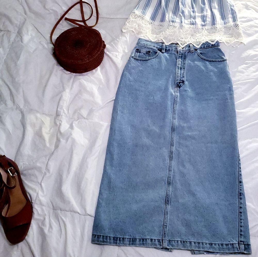 Vintage Calvin Klein Sport Jean Skirt